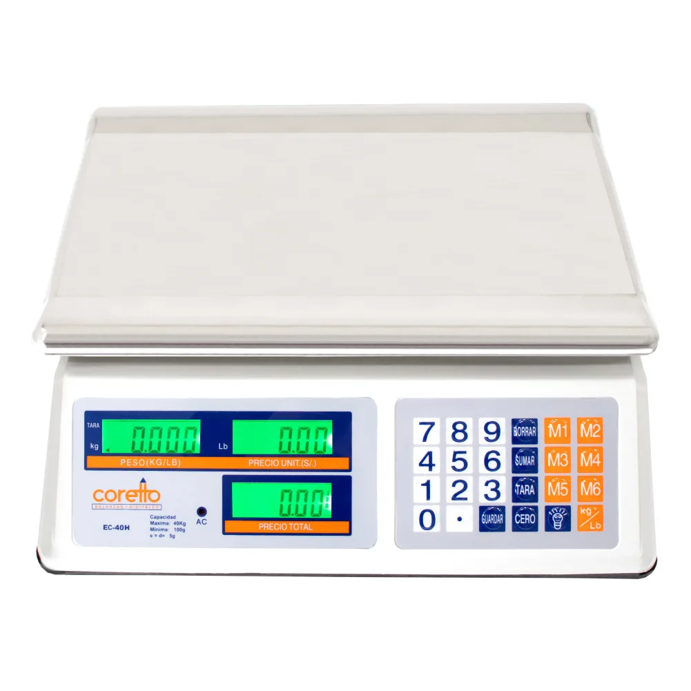 Balanza Comercial Coretto EC-40D de 40 Kilos